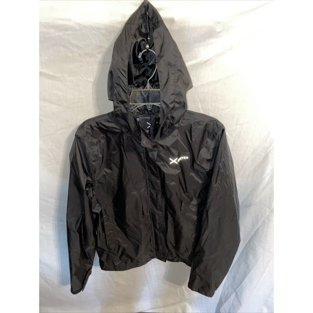 Arctix Men’s Hooded Windbreaker Size Medium Black Full Zip Outdoors Winter